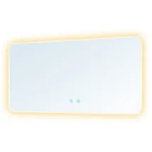doporro dopporo LED Badspiegel 140x70cm Badzimmerspiegel mit Beleuchtung Spiegel mit Dimmbar runden Ecken Wandspiegel mit Touch Schalter Memory Funktion LED-Spiegel-03