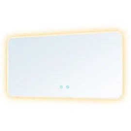 doporro dopporo LED Badspiegel 140x70cm Badzimmerspiegel mit Beleuchtung Spiegel mit Dimmbar runden Ecken Wandspiegel mit Touch Schalter Memory Funktion LED-Spiegel-03