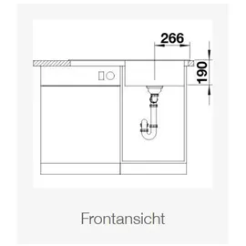 Blanco Zenar 5 S InFino Becken rechts anthrazit (523934)