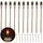Relaxdays 10er Set, Bambus, braun