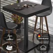 GGM Möbel Bistro Stehtisch 70 x 70 x 110 cm Schwarz