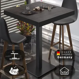 GGM Möbel Bistro Stehtisch 70 x 70 x 110 cm Schwarz