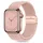 techprotect TECH PROTECT Armband (Armband, Einzelartikel), Geflochtenes Nylonarmband mit Magnetverschluss für Apple Watch 4 / 5 / 6 / 7 / 8 / 9 / SE Ultra 1 / 2 (42 / 44 / 45 / 49 mm) – Pink