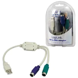 LogiLink Tastatur- / Maus-Adapter - PS/2 (W)