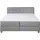 Home Affaire Boxspringbett »Fargo« inkl. Topper, in 3 Matratzenarten, in Samt- oder Strukturstoff grau