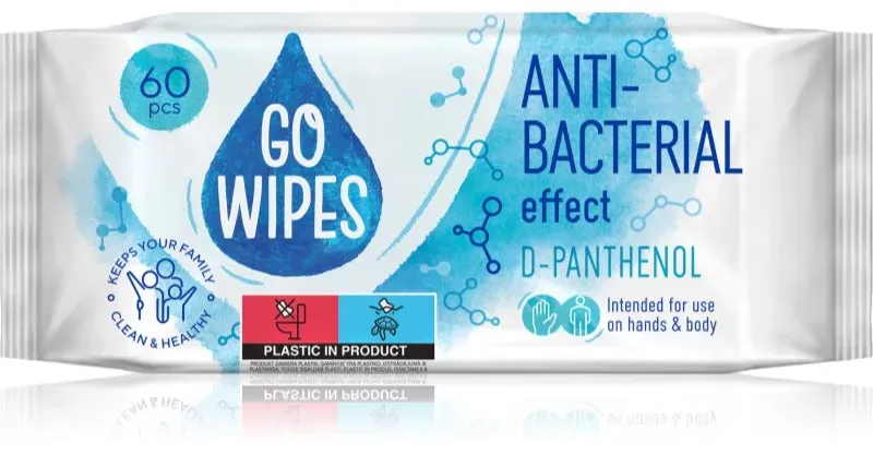 GoWipes Anti-Bacterial Effect D-Panthenol feuchte Feuchttücher mit antibakterieller Wirkung 60 St.