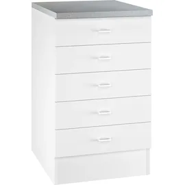 Flex-Well Unterschrank Schubkastenschrank 50 x 0 x 0 cm Weiß