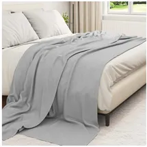 vidaXL Bettüberwurf 270 x 240 cm Grau