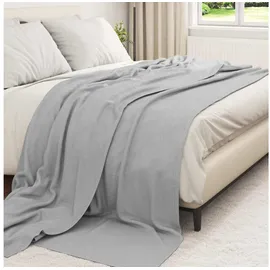 vidaXL Bettüberwurf 270 x 240 cm Grau
