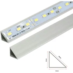 2 Meter Alu Profile Alu Schiene Profil  für LED-Streifen ohne Abdeckung Profil E