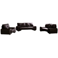 MOEBLO Sofa Couchgarnitur Florida Lux 3+2+1, Wohnzimmergarnitur 3+2+1 Dreisitzer-Sofa Zweisitzer-Sofa Sessel Polstermöbel-Set 3+2+1, Wohnzimmergarnitur 3+2+1 braun