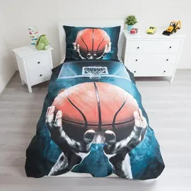 Basketball Bettwäsche Basketball Schwarz 140 x 200 cm + 70 x 90 cm