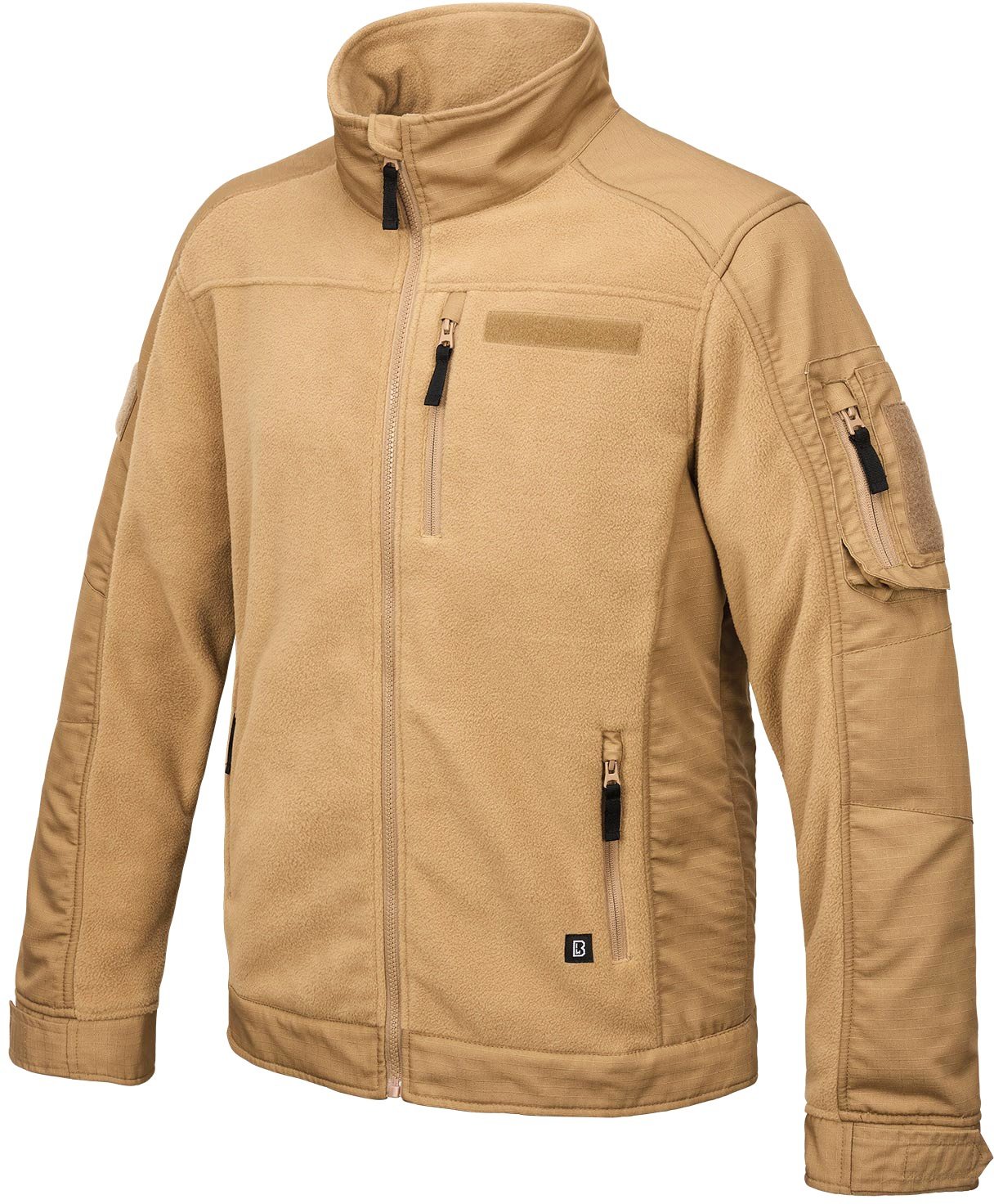 Brandit Fleecejacke Ripstop camel, Größe S