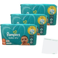 Pampers Baby Dry Windeln Gr.3, 6-10 kg 3er Pack (3x66Stk Packung) + usy Block