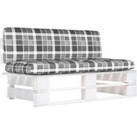VidaXL Garten-Paletten-Mittelsofa Weiß
