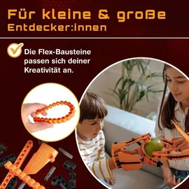 DS PRODUKTE cbionic Flexibles Klemmbaustein-System 2-in-1 Skorpionschere 128-tlg.