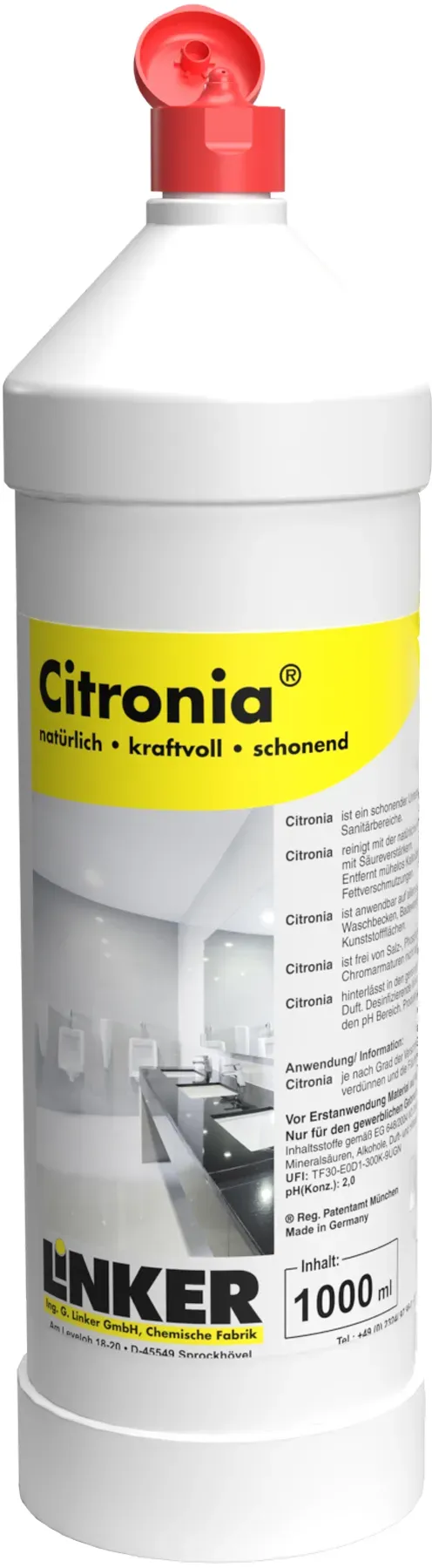 Linker Sanitärreiniger Citronia 1 Liter Flasche