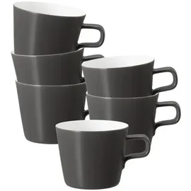 SELTMANN WEIDEN Cappuccinotasse 0,26 l Grau/Weiß 6 St.