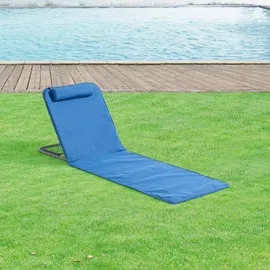 [en.casa] Donostia 2er Set Gartenliege 143 x 48 x 48 cm Blau