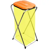 BigDean Müllsackständer EasyFix ORANGE 120L - Müllbeutelhalter mit Gitterboden - Müllsackhalter Metall Mülltütenhalter Gelber Sack Ständer