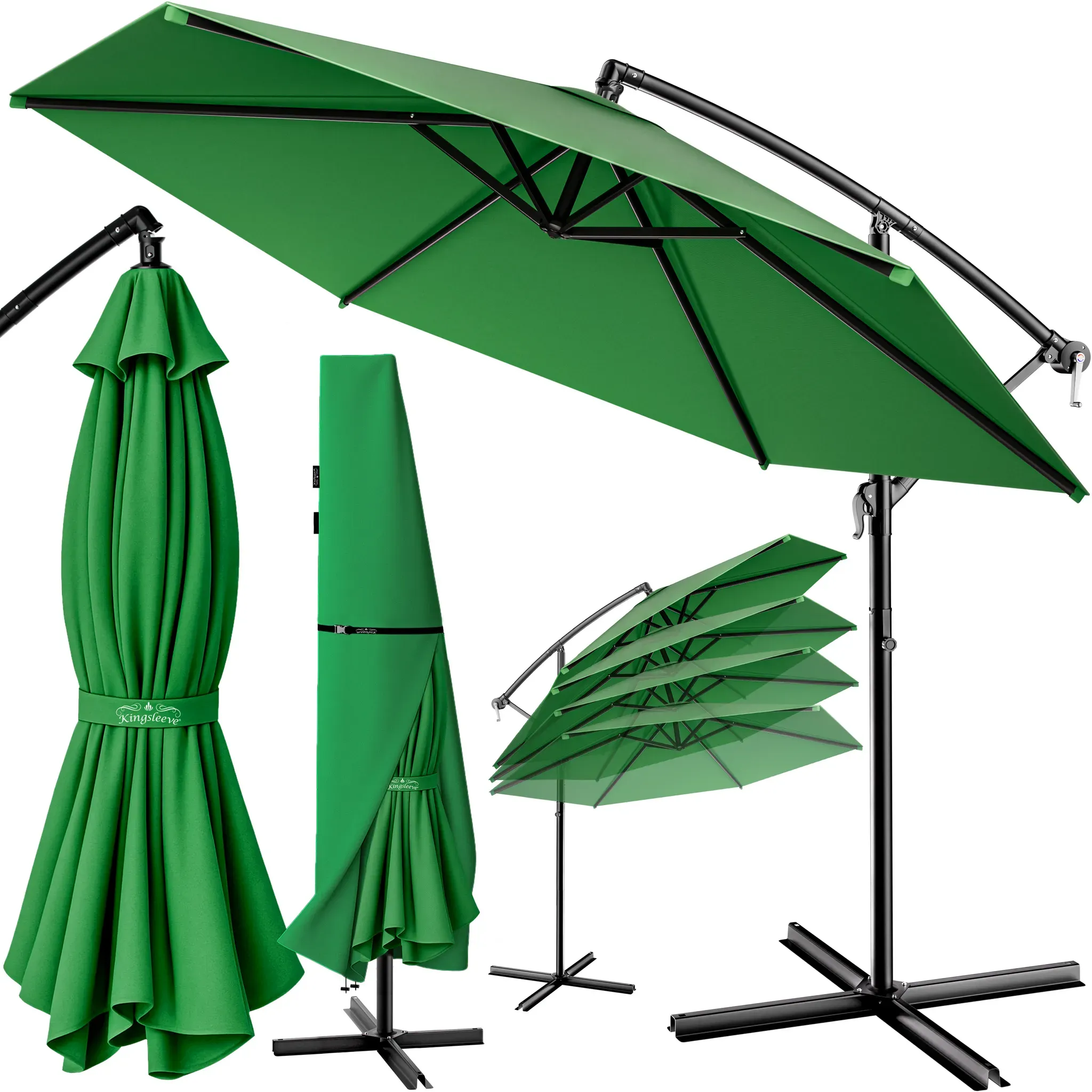 Traffic Light Umbrella Green Alu Ø330cm UV Protection 80+