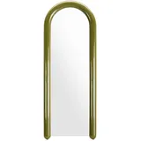 Novel Standspiegel, Grün, Glas, Holzwerkstoff, oval, 60x160x6.6 cm, Ganzkörperspiegel, Spiegel, Standspiegel