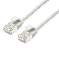 Roline U/FTP DataCenter Patchkabel Cat.6A (Class EA), LSOH, slim, weiß, 5 m