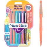 Paper Mate Flair Filzstifte | mittlere Spitze (0,7mm) | Tropical Farben | 6 Stück