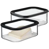 Mepal Modula rechteckig schwarz 20,0 cm 2,0 l 2-teiliges Set