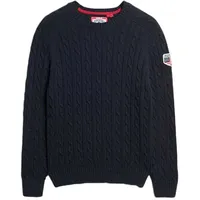 Superdry für Damen. W6110610A Slouchy Cable Pullover (L), Lässig,