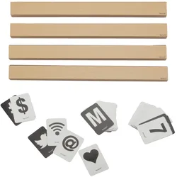 Securit® Briefablage, mit 169 doppelseitigen Papierkarten mit Buchstaben, Zahlen und Symbolen
