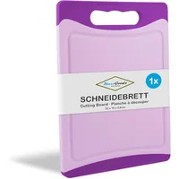 MaxxGoods Schneidebrett Kunststoff mit Saftrille & Griff - Antibakteriell