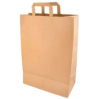 Papstar 50 Tragetaschen, Papier 44 cm x 32 cm x 17 cm braun mit Tragegriff