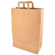 Papstar 50 Tragetaschen, Papier 44 cm x 32 cm x 17 cm braun mit Tragegriff