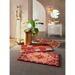 Badematte KLEINE WOLKE Gr. 1, rot, quadratisch (50cm x 50cm),, Badematten