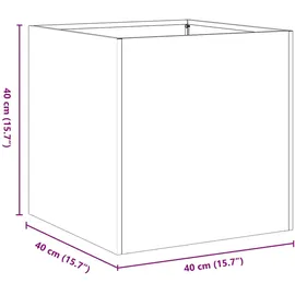 vidaXL Pflanzgefäß 40 x 80 x 80 cm Anthrazit