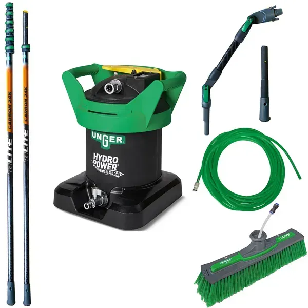 Unger REIWA04 HydroPower Ultra Filter S 24K 11,65 m Set inkl. Hautstange, Erweiterung, Adapater und Power Bürste