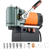 Vevor Magnetbohrmaschine mit niedrigem Profil, 1300 W, 35 mm Bohrdurchmesser, 10000 N Leistung, tragbare Magnetbohrmaschine mit Weldon-Schaft, für Metalloberflächen Industrie Heimwerker