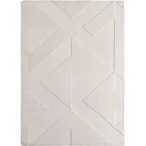 KADIMA DESIGN Teppich Schlafzimmer Geometrisch Elegant Waschbar Wohnzimmer Esszimmer Pflegeleicht Creme 160x230 cm OEKO-TEX – LAVAREDO von Kadima Design