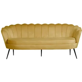 VCM ebuy24 Nice Sofa 3 Personen Velour Curry Gelb