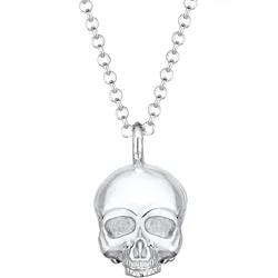 KUZZOI KUZZOI Halskette Totenkopf Schädel Gothic 925 Silber Ketten   Herren