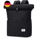 VX VONXURY Rolltop Rucksack Damen Stylish 15,6 Zoll Laptop Rucksack Wasserdicht
