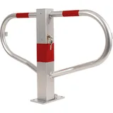 Stier Parkbügel, umlegbar, mit Zylinderschloss, 2 Schlüssel im Lieferumfang, stabiles, verzinktes Stahl-Gestell, einfaches automatisches Verschließen