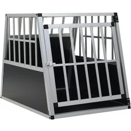vidaXL Hundetransportbox 65 x 91 x 69,5 cm Silber