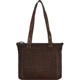 GREENLAND Nature Femi & Nine Schultertasche Leder 35 cm braun