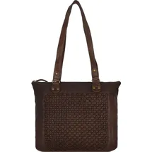 GREENLAND Nature Femi & Nine Schultertasche Leder 35 cm braun