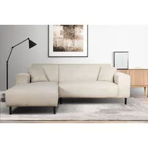 Home Affaire »ARROS L-Form mit Wellenunterfederung, Maße B/T/H: 235/163/81 cm«, incl. Zierkissen, mit Recamiere rechts/links bestellbar, auch in Cord