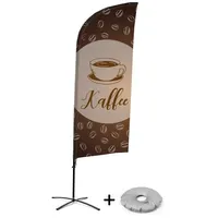 Showdown Displays Beachflag - Komplett-Set - Kaffee - Deutsch