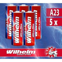 5 x Wilhelm A23 Alkaline Batterie MN21, V23GA, 23A 12V Ø10,0 x 28,3mm