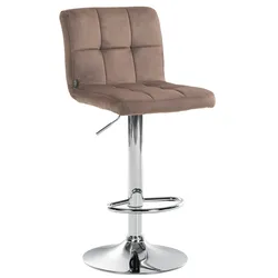 CLP Barhocker Peru Samt braun/chrom
